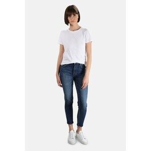 Moussy Vintage Cameron Skinny Jeans Dark Blue Denim Distressed Women’s 30